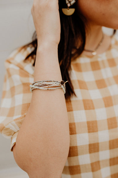 Bonnie Beaded Stretchy Stacked Bracelet or Necklace