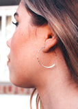 Felly Flat Textured Gold Hoop Earrings || Darleen Meier Jewelry