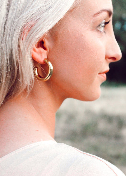 Payton Half Hoop Gold Plated Small Earrings