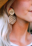 Deacon Wooden Bead Woven Earrings || Darleen Meier Jewelry