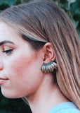 Fauna Metal Flower Stud Earrings || Darleen Meier Jewelry