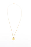 Long initial necklace gold disc | Darleen Meier Jewelry