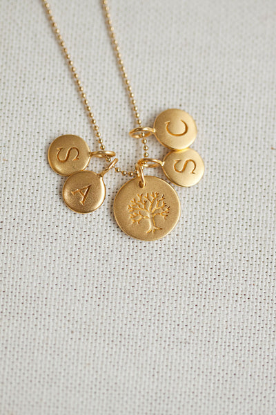 Tree of Life Personalized Necklace with Initials