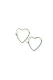 Gold Plated Heart Hoop Earrings || Darleen Meier Jewelry