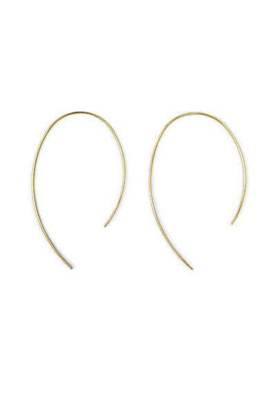 Marge Curve Hoop Gold Earrings