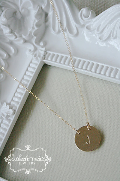 Initial Necklace - Gold Filled