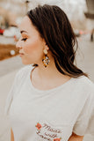 Tortoise Shell Gemstone Starburst Chandelier Post Earrings || Darleen Meier Jewelry