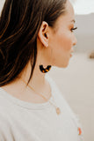 Tully Tortoise Long Hoop Earrings || Darleen Meier Jewelry