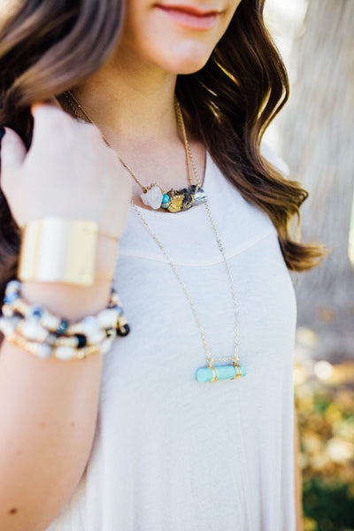 Multi Raw Rock Necklace