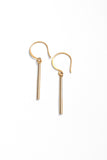 Gold Short Bar Earrings