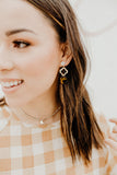 Chloe Gold Plated Brush Clover Tortoise Post Earrings || Darleen Meier Jewelry