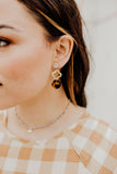 Chloe Gold Plated Brush Clover Tortoise Post Earrings || Darleen Meier Jewelry