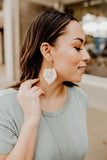 Stacia Raffia Long Crystal gemstone fan Earrings || Darleen Meier Jewelry