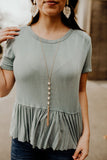 Billie Pearl Disc Long Tassel Chain Necklace || Darleen Meier Jewelry