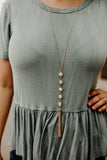 Billie Pearl Disc Long Tassel Chain Necklace || Darleen Meier Jewelry