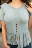 Billie Black Circle Quartz Disc Long Tassel Chain Necklace || Darleen Meier Jewelry