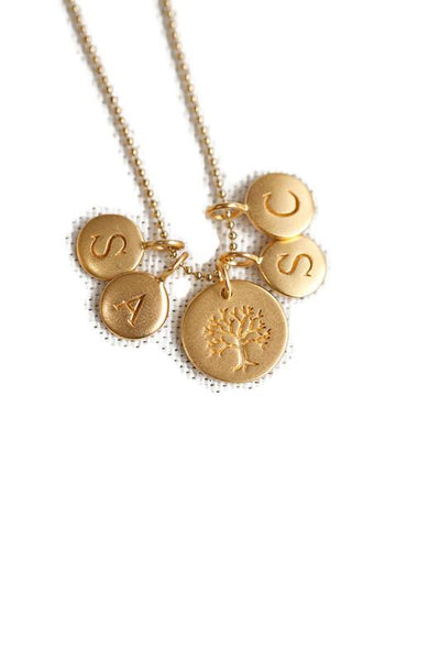 Tree of Life Personalized Necklace with Initials