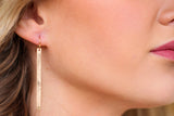 Colin Simple Gold Bar Earrings