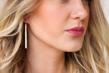 Colin Simple Gold Bar Earrings