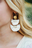 Shelly Raffia Double Fan Earrings