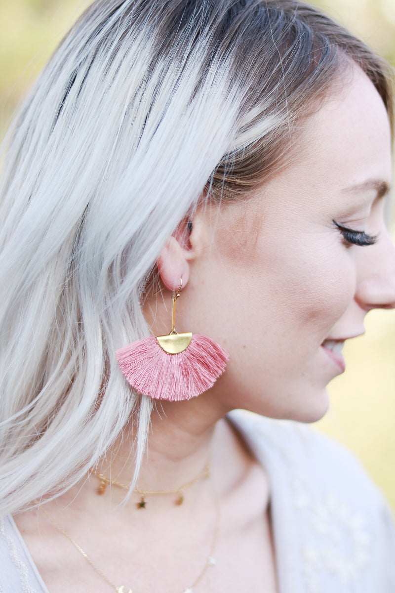 Fan online earrings tassel