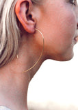 Marge Curve Hoop Gold Earrings || Darling Darleen