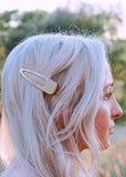 3 Piece Gold Metal Hair Clip Set || Darleen Meier Jewelry