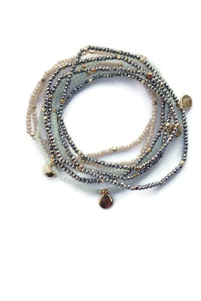 Bonnie Beaded Stretchy Stacked Bracelet or Necklace