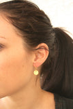 Small Round Gold Disc Earrings