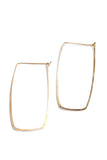 Rectangle Hoop Earrings Hand forged Hand Hammered | Darleen Meier Jewelry