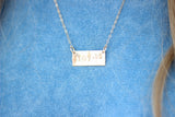 Short Bar Stamped Necklace