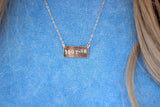 Short Bar Stamped Necklace