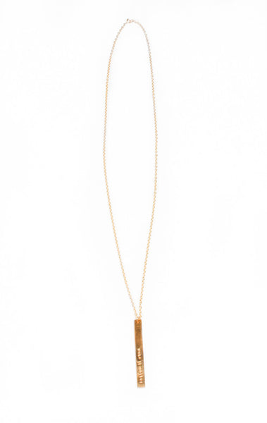 Personalize Long Bar Necklace