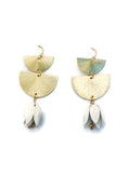 Flora Flower Bell Dangle Earrings White || Darleen Meier Jewelry