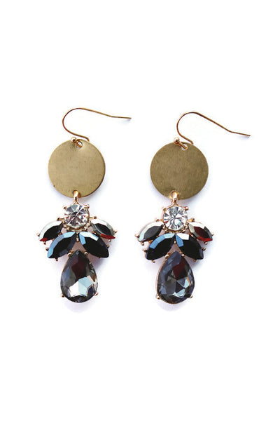 Gilly Dark Onyx Gemstone Circle Earring