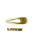 3 Piece Gold Metal Hair Clip Set || Darleen Meier Jewelry