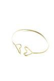 Double Heart Bangle