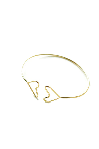 Double Heart Bangle