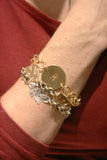 Large Initial Disc bracelet