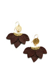 Ramona Leather Petal Earrings || Darleen Meier Jewelry