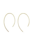 Marge Curve Hoop Gold Earrings || Darling Darleen