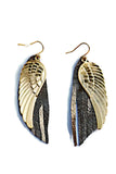 Feather Wing Leather Earrings | Darleen Meier Jewelry