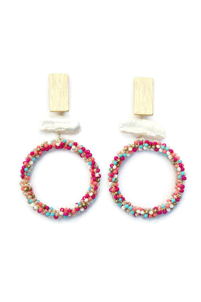 BEA CIRCLE DANGLE EARRINGS