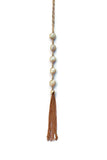 Billie Pearl Disc Long Tassel Chain Necklace || Darleen Meier Jewelry