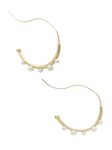 Pearl Hoop Earrings