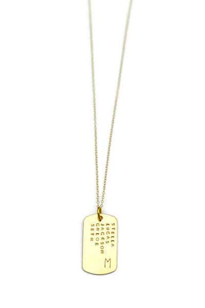 Personalized Dog Tag Gold Filled Necklace