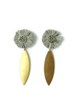 Rachel Raffia Marquise Brass Earrings || Darleen Meier Jewelry