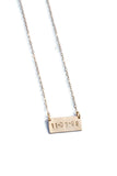 Short Bar Stamped Necklace