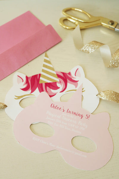 Unicorn Birthday Invitation Printable