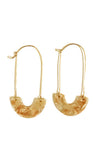 Tully Tortoise Long Hoop Earrings